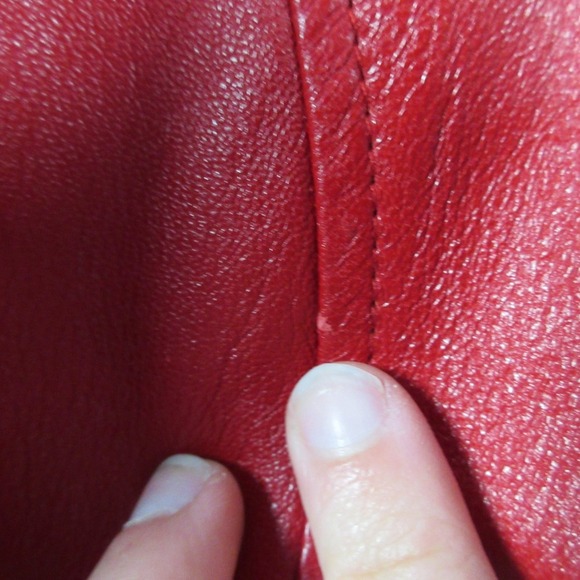 Wilsons Leather Thinsulate Coat Women 1X XL Red Button Front Luxury Genuine 1326 - Picture 10 of 16